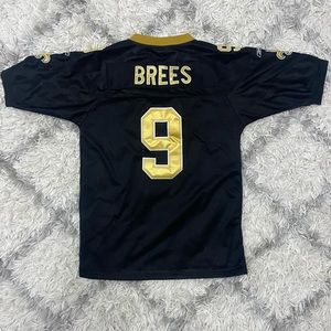 New Orleans Saints Brees #9 Captain Patch Sewn Jersey